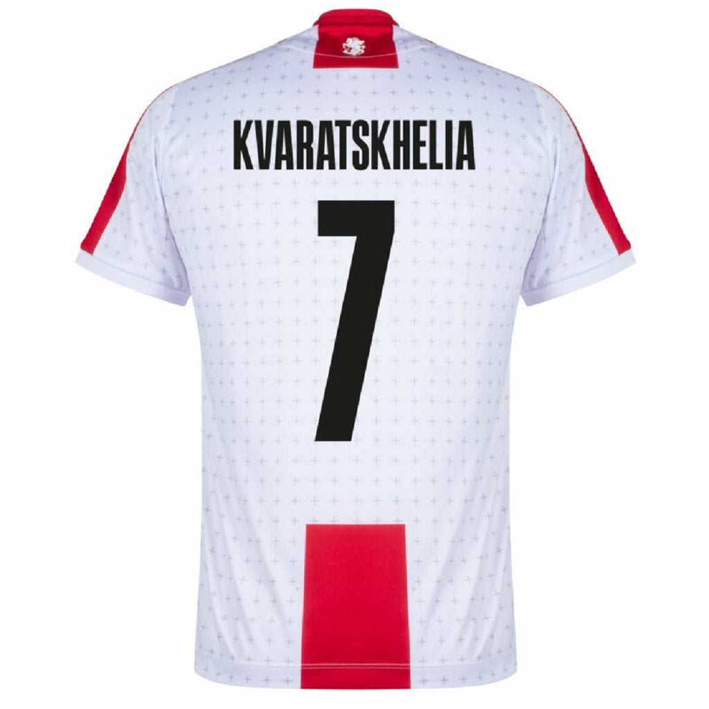 Khvicha Kvaratskhelia #7 Georgia Home Jersey EURO 2024 Soccer