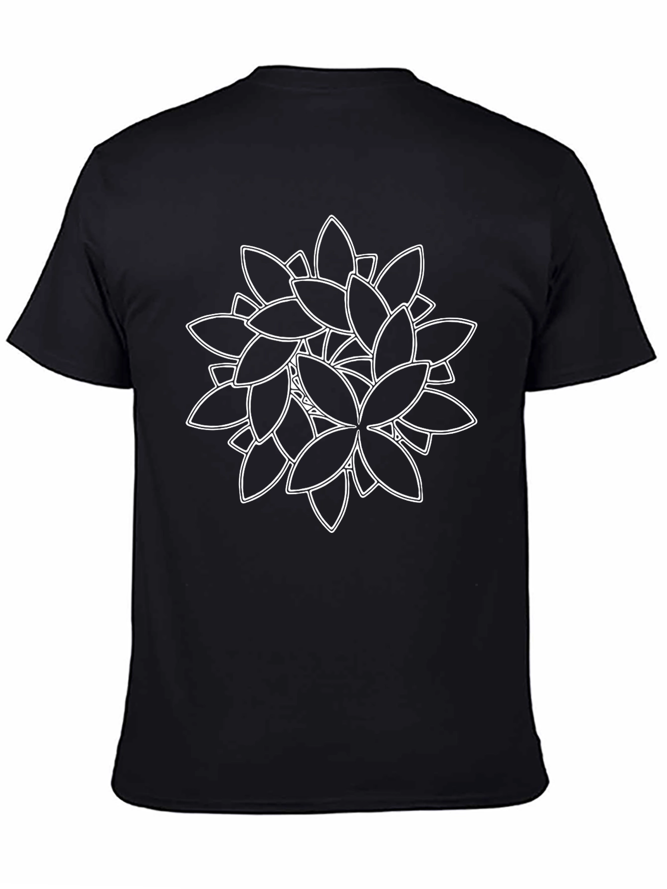 Modern Floral Graphic Tee - Black