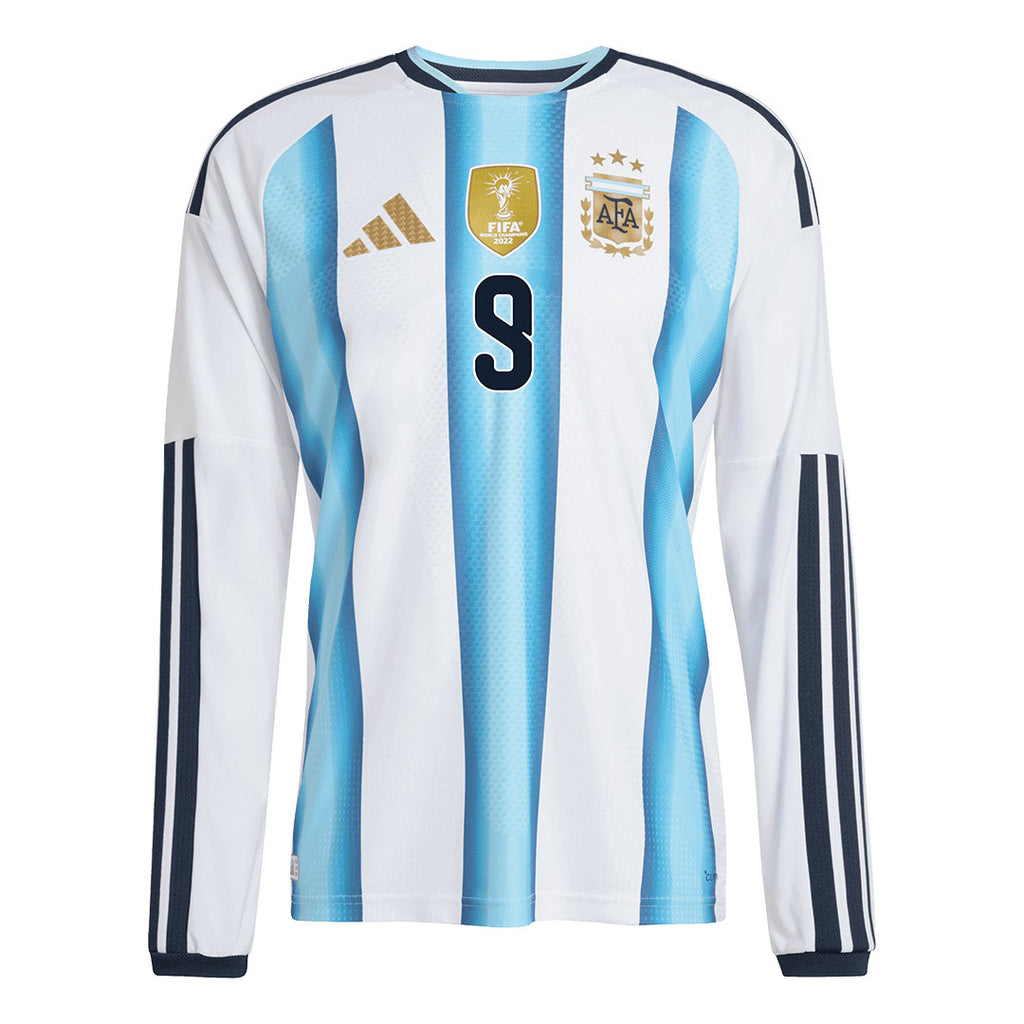 Julián Álvarez 9 Argentina 2026 Home Long Sleeve Jersey - White