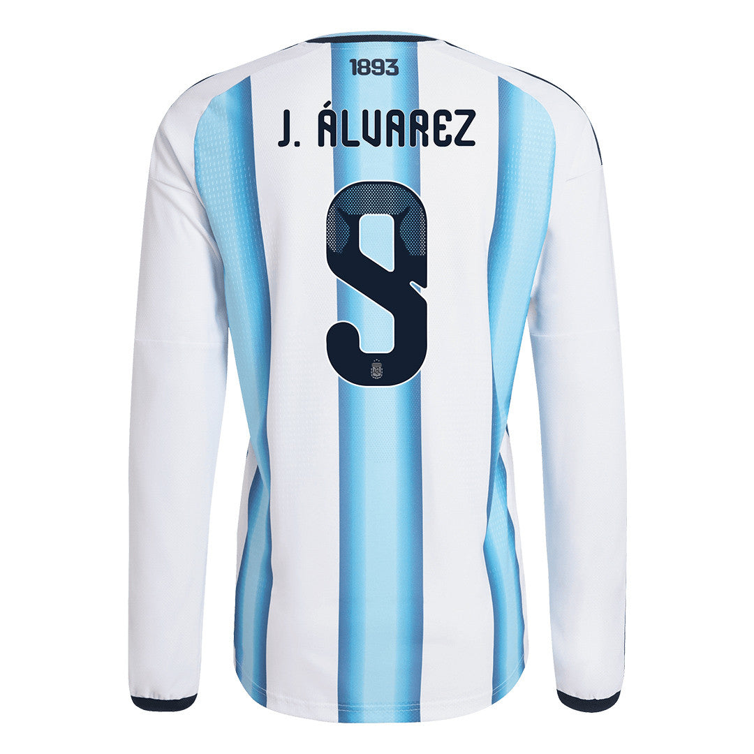 Julián Álvarez 9 Argentina 2026 Home Long Sleeve Jersey - White