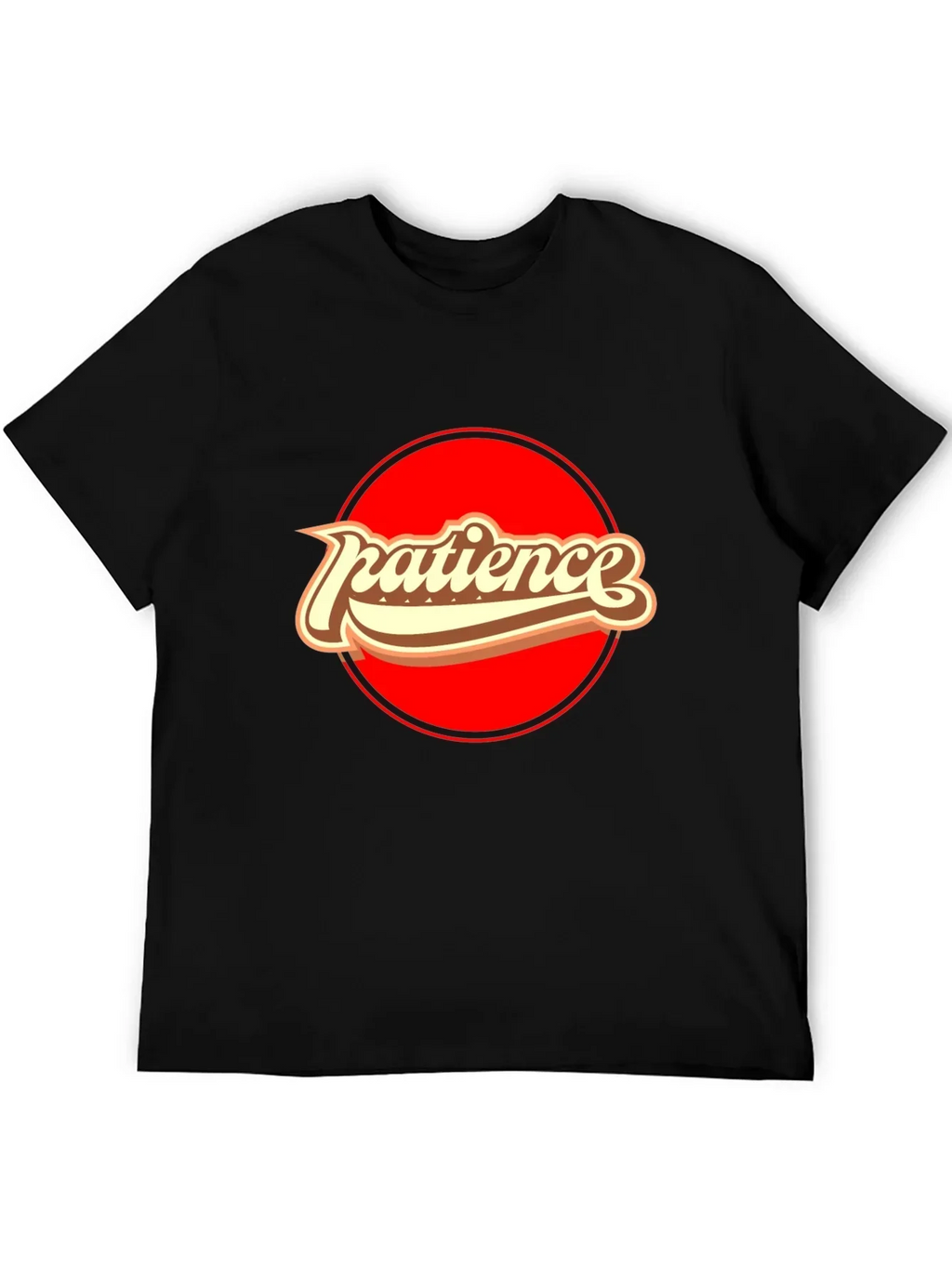 Patience Retro Graphic T-Shirt - Comfort Black Tee