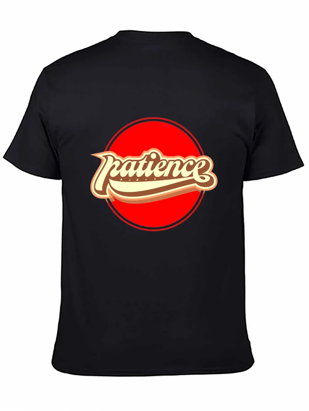 Patience Retro Graphic T-Shirt - Comfort Black Tee