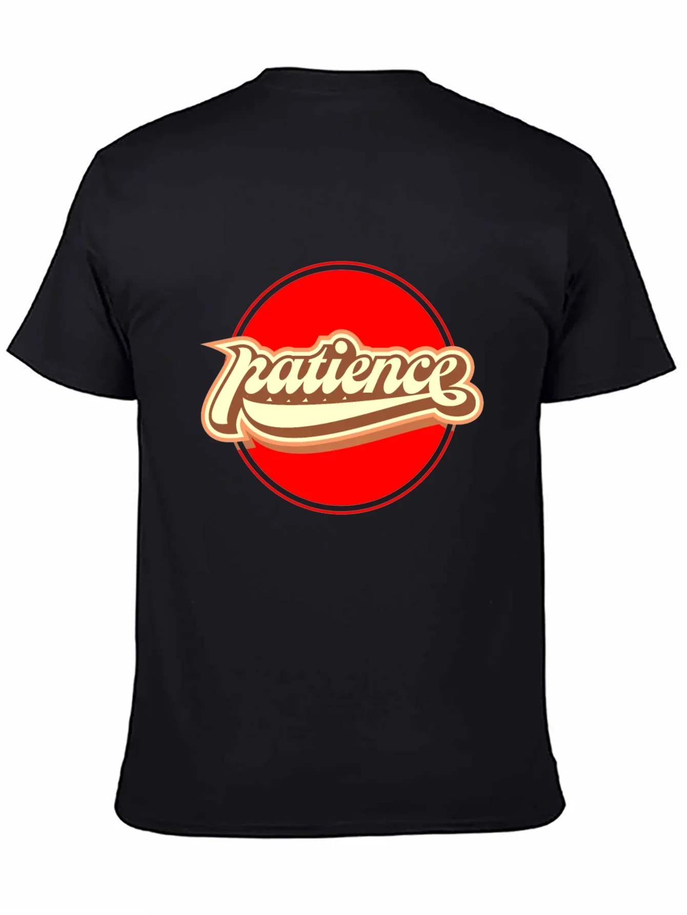 Patience Retro Graphic T-Shirt - Comfort Black Tee