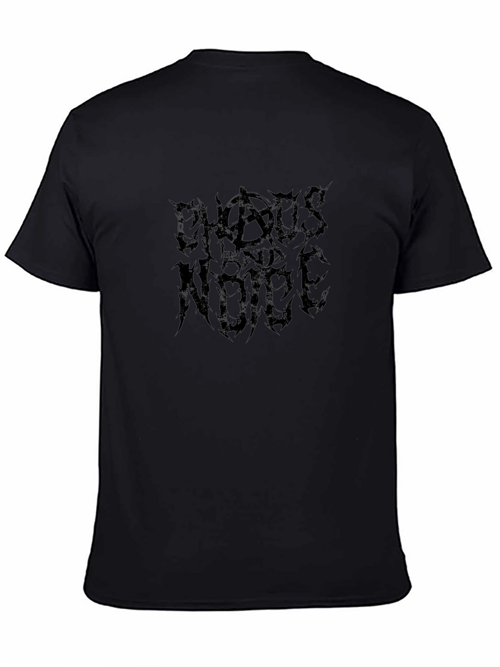 Chaos and Noise Black Graphic Tee for Men
