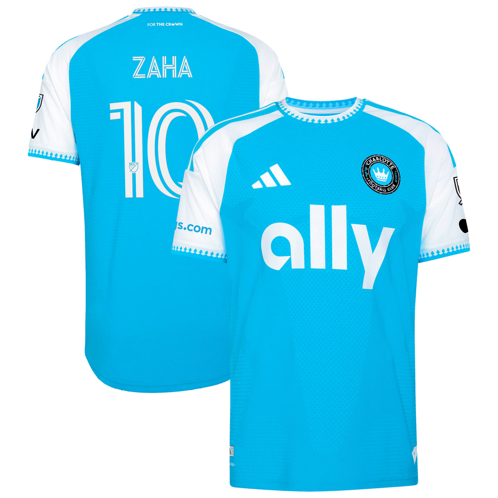 Charlotte FC // adidas Wilfried Zaha #10 Official 2026 Carolina Kit On-Field Patch Jersey – Blue