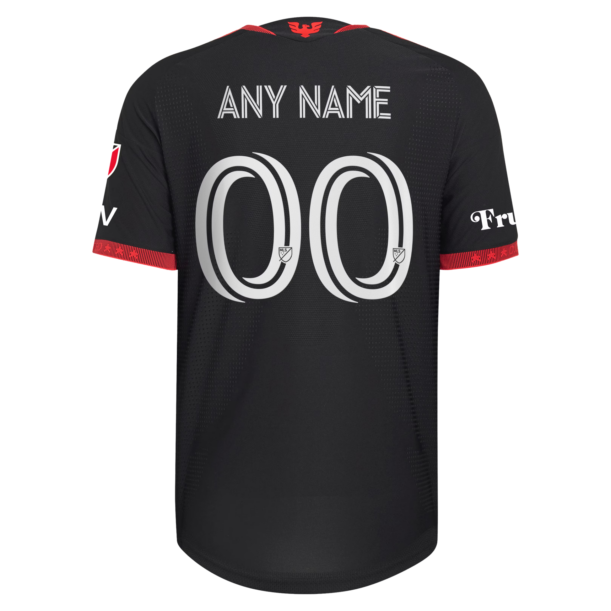 D.C. United // adidas Official 2026 Black-and-Red On-Field Patch Custom Jersey – Black