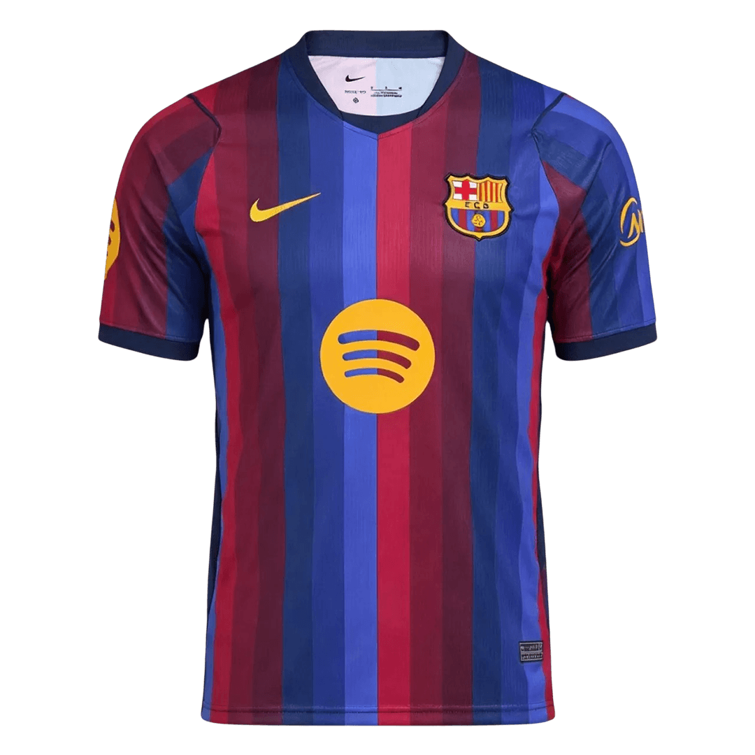 Men Fan 26/27 Barcelona Home Soccer Jersey Short Sleeve Blue&Garnet