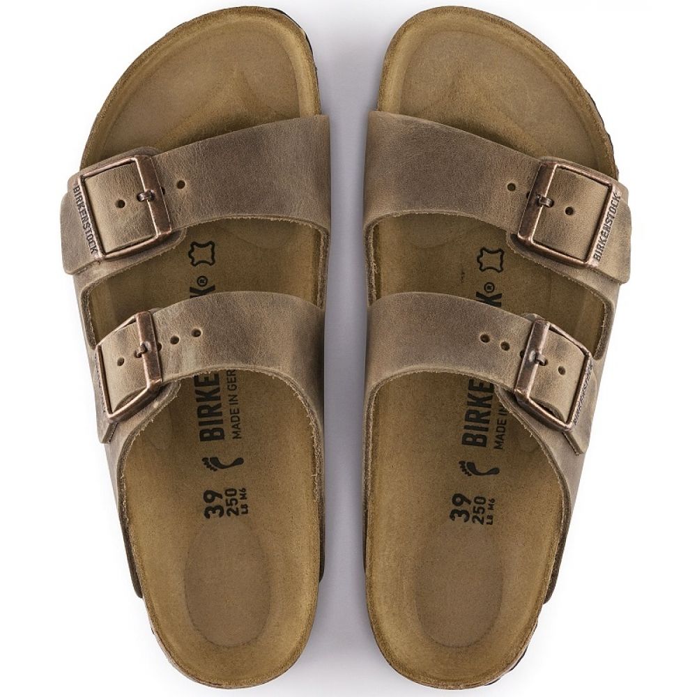 Birkenstock Arizona Oiled Leather in Tobacco Brown Sandals