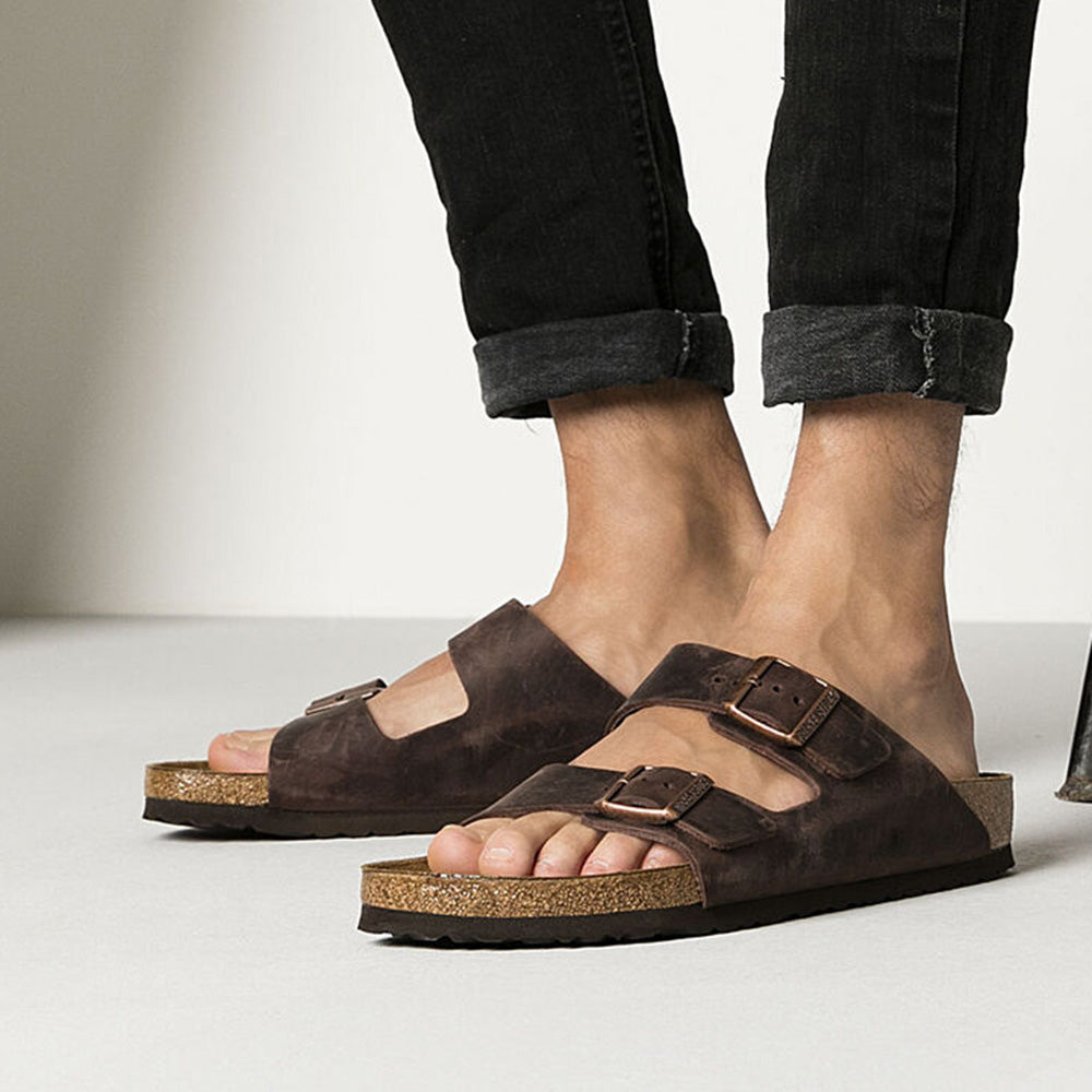 Birkenstock Arizona Oiled Leather in Habana Sandals