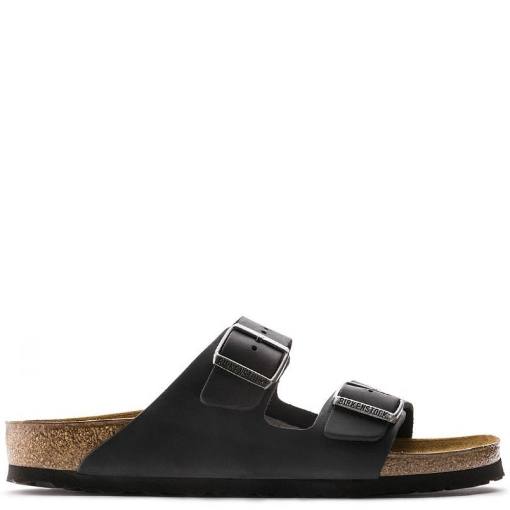 Birkenstock Arizona Oiled Leather in Black Sandals