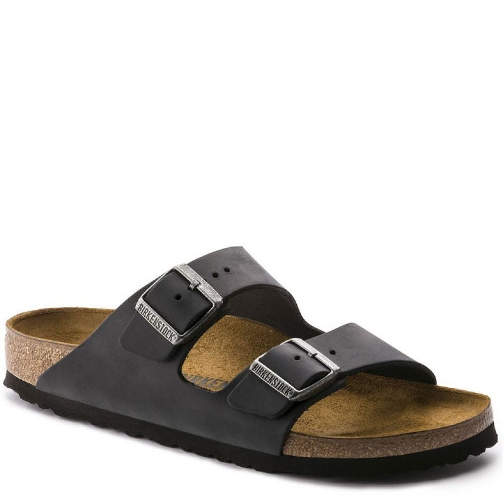 Birkenstock Arizona Oiled Leather in Black Sandals