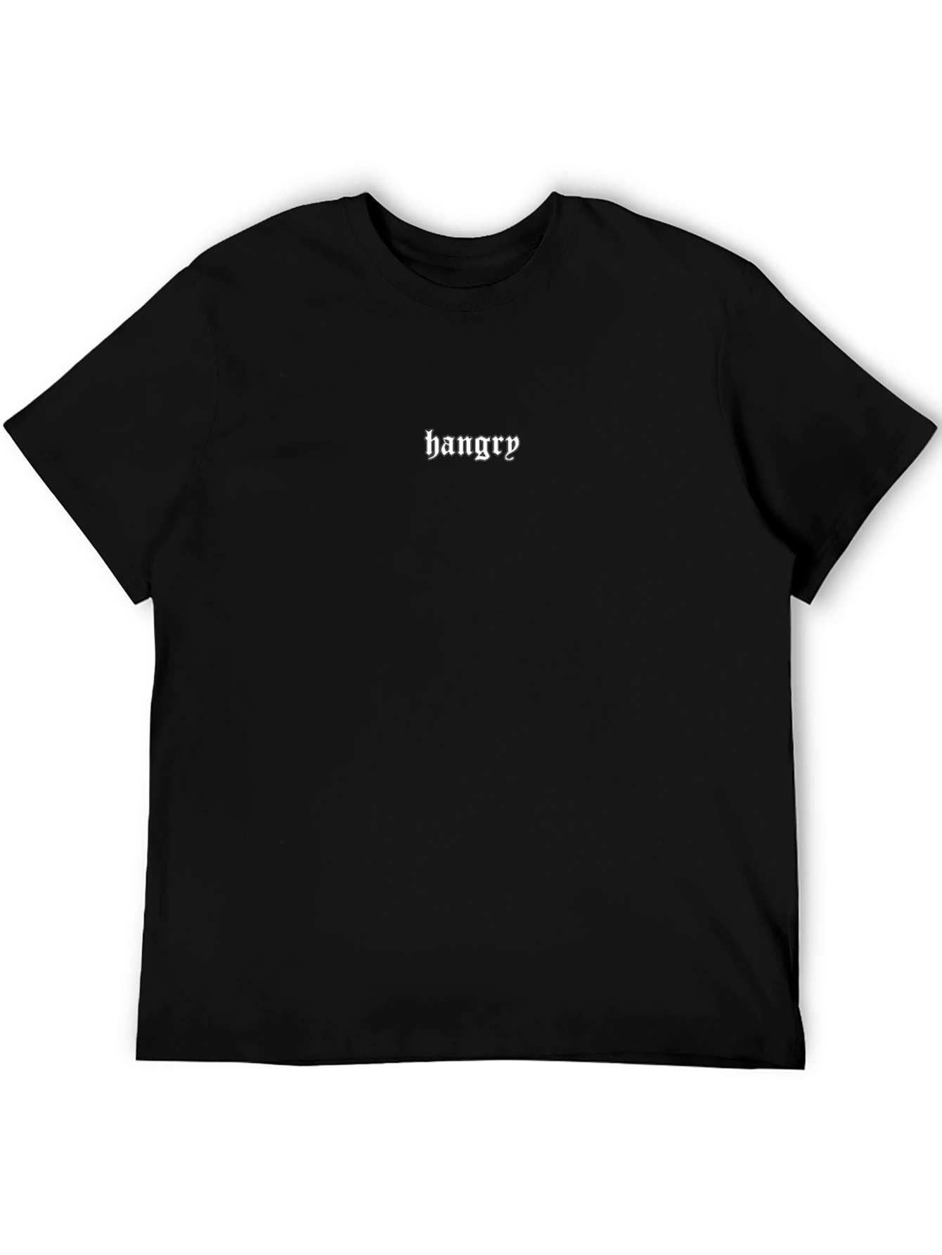 Hangry Graphic Tee - Black Casual T-Shirt