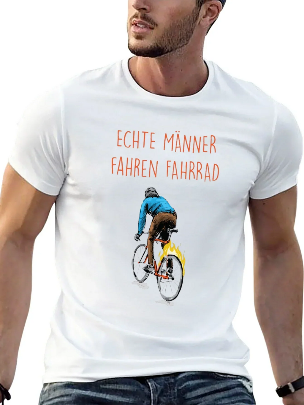 Mens Real Men Ride Bikes Graphic T-Shirt