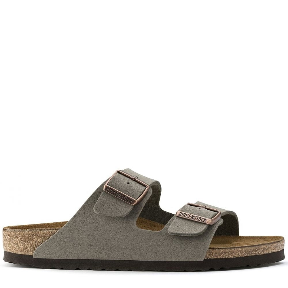 Birkenstock Arizona Birkibuc in Stone Sandals