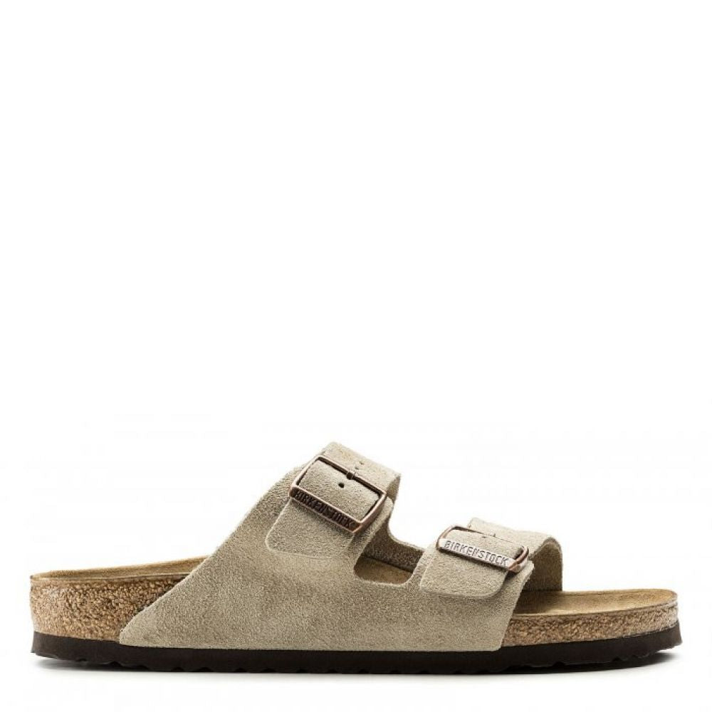 Birkenstock Arizona Suede Leather in Taupe Sandals