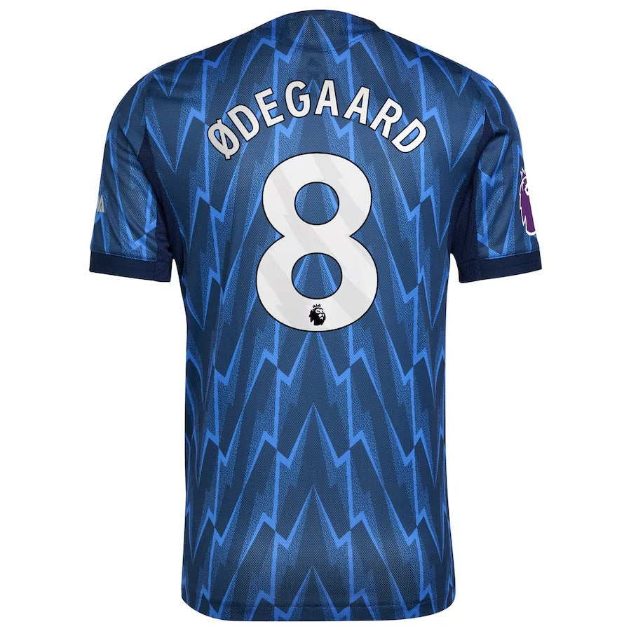 Martin Ødegaard Arsenal 2025/26 Away Player Soccer Shirt - Blue