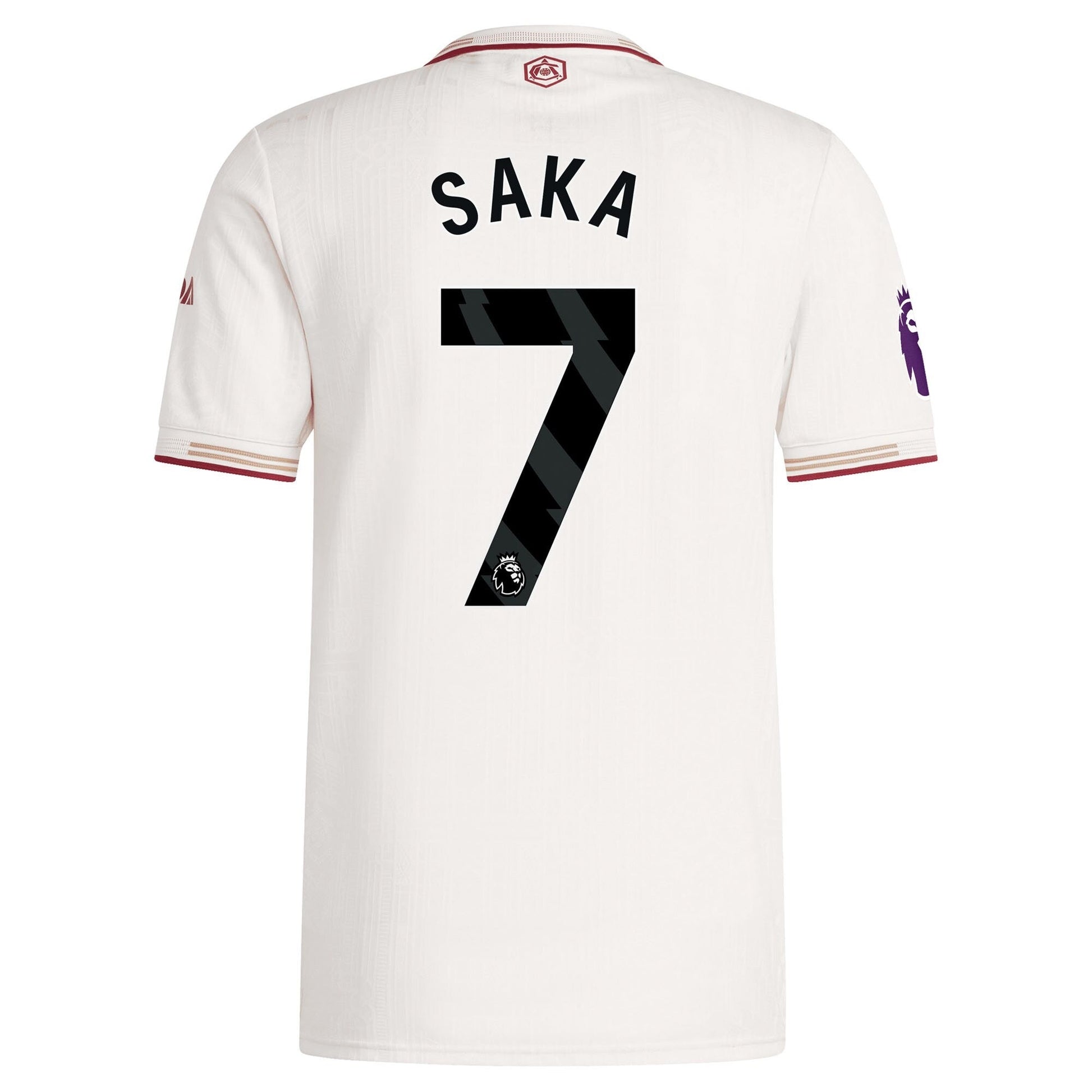 Bukayo Saka Arsenal 2025/26 Third Player Soccer Shirt - White