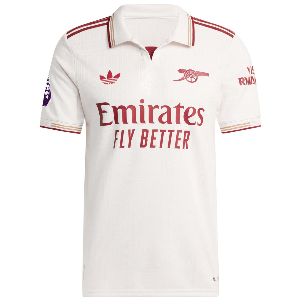 Bukayo Saka Arsenal 2025/26 Third Player Soccer Shirt - White
