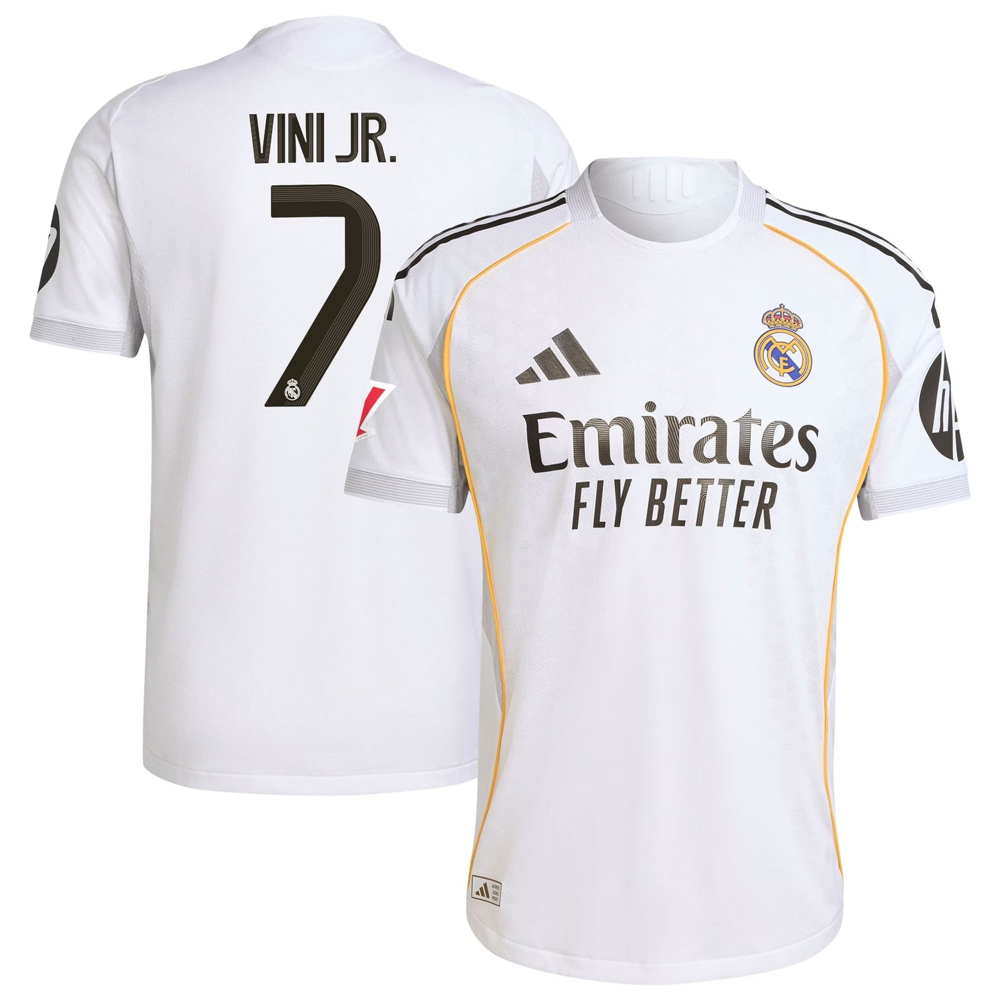 Vini Jr. Real Madrid 2025/26 Home Authentic Soccer Shirt - White