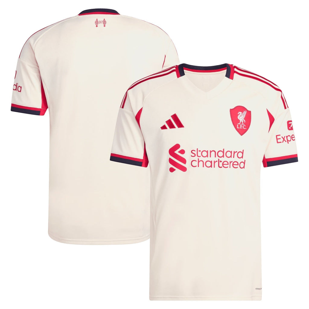 Liverpool 2025/26 Away Soccer Shirt - White