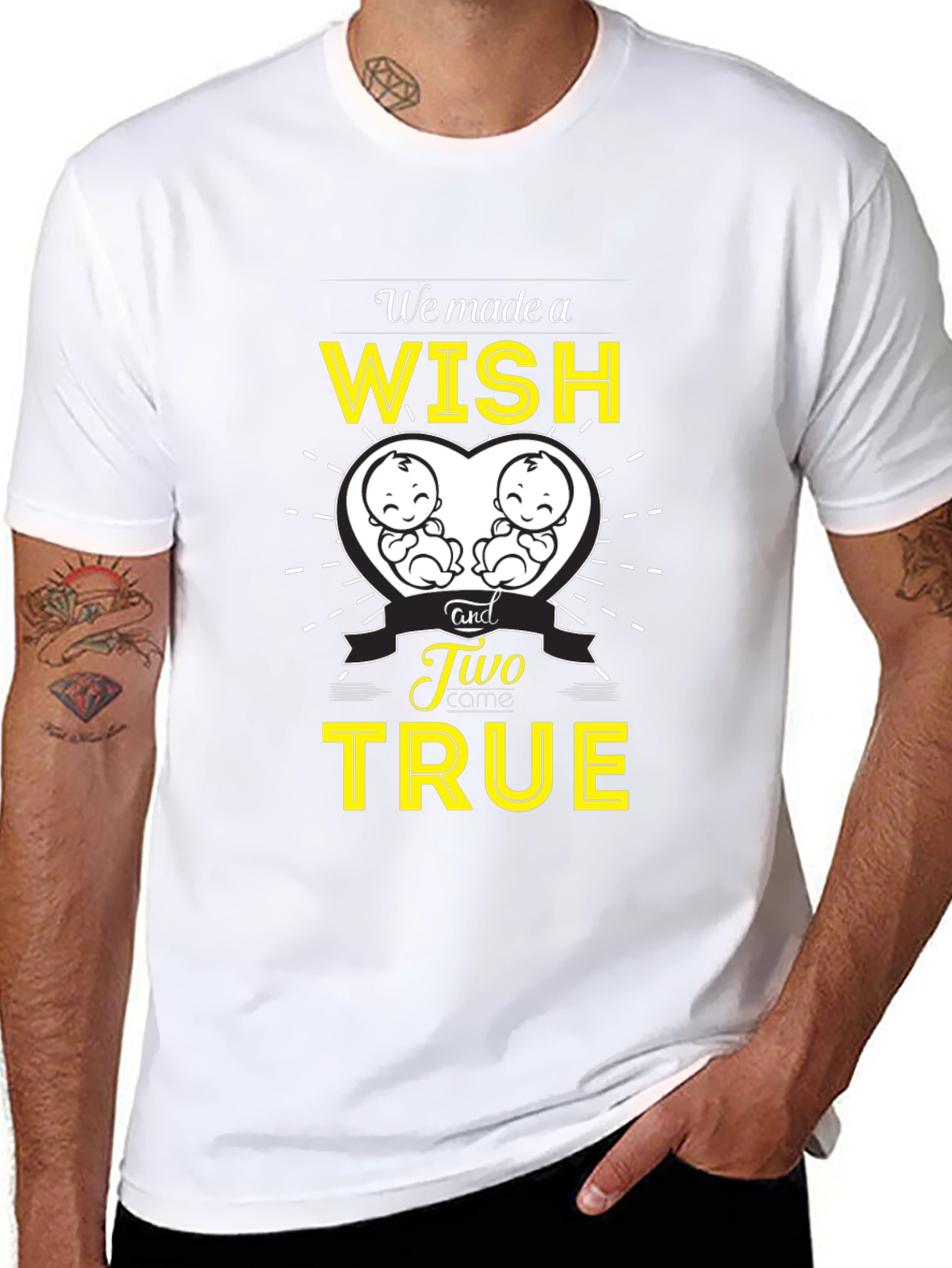 Twins Pregnancy Announcement T-Shirt - Wish Come True!