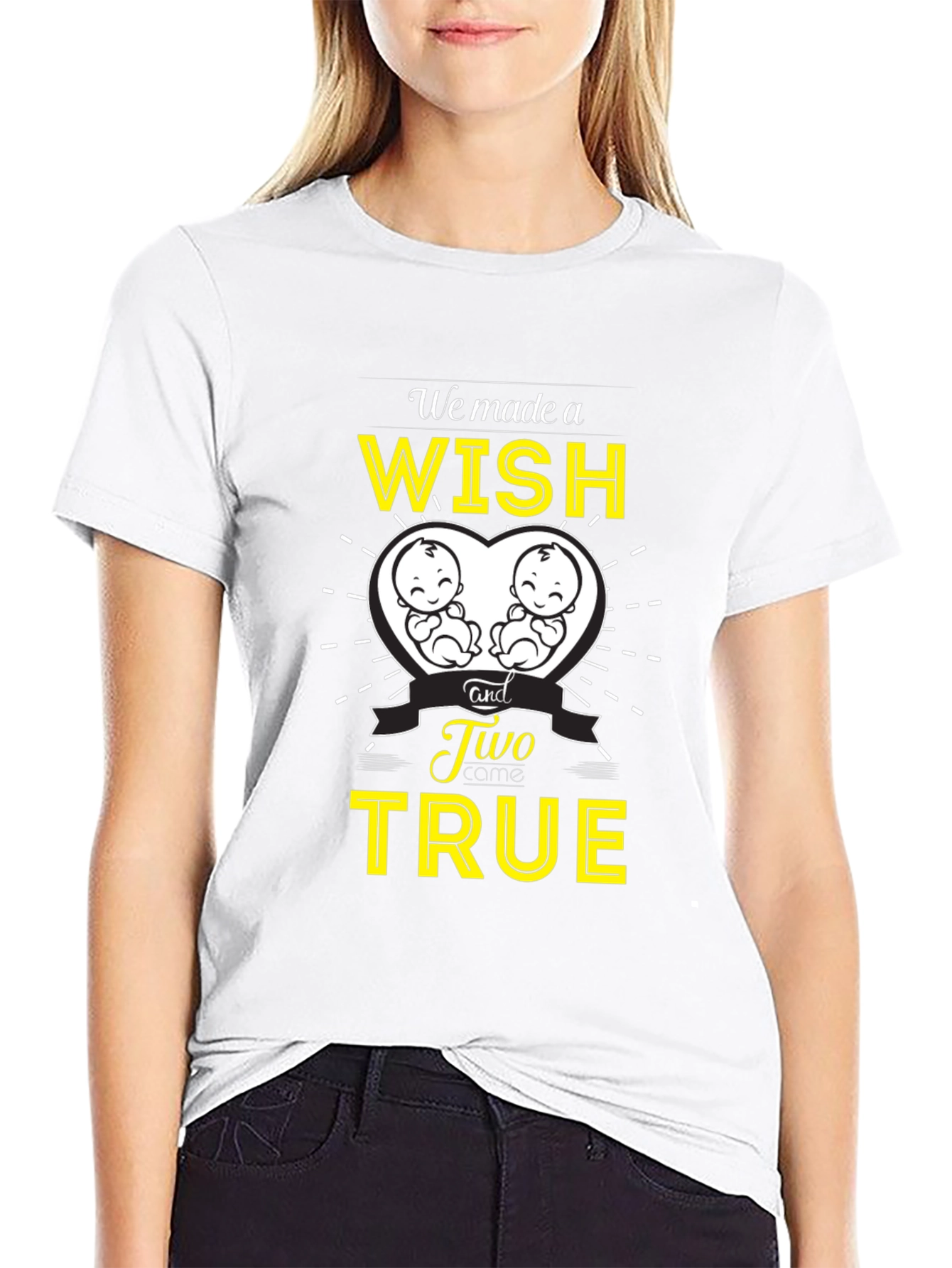 Twins Pregnancy Announcement T-Shirt - Wish Come True!