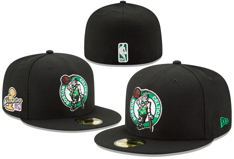 New Era 59FIFTY Boston Celtics 2023-2024 NBA Champions Side Patch Fitted Hat - Black