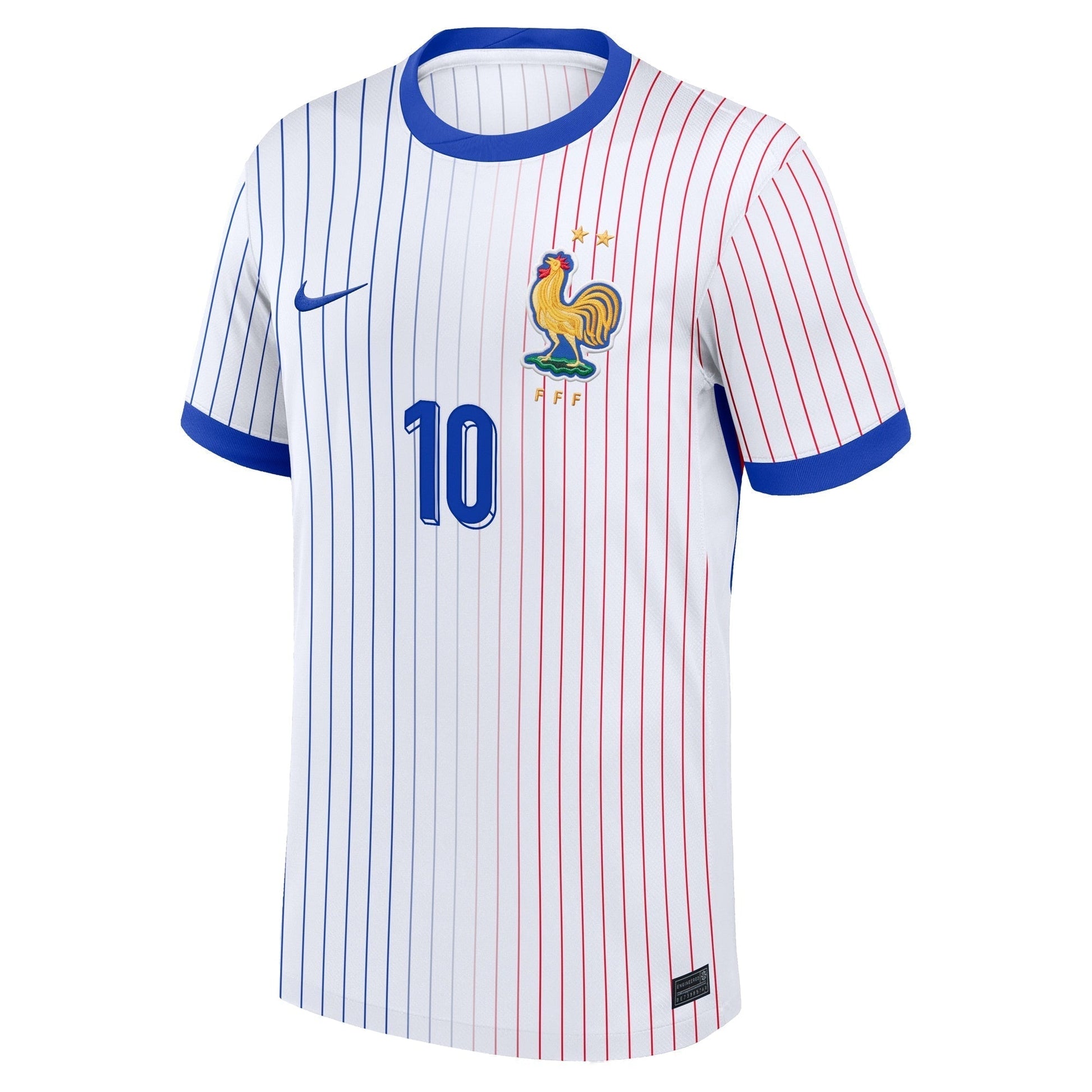 Kylian Mbappe France National Team 2024 Away Soccer Shirt - White