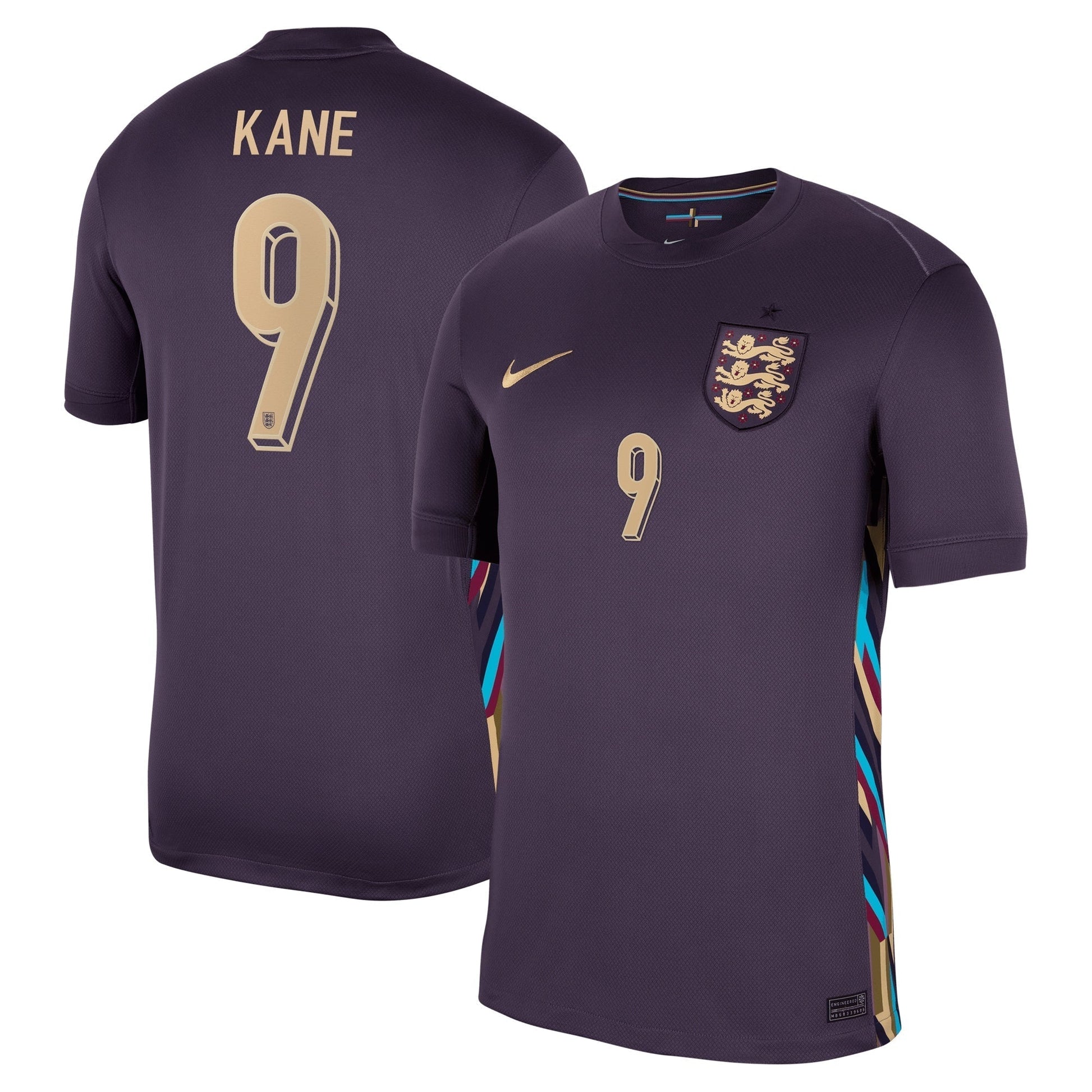 England Away Stadium Shirt 2024 with Kane 9 printing Soccer Shirt