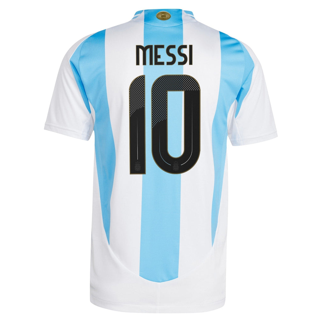 Lionel Messi Argentina National Team 2024 Home Player Soccer Shirt - White