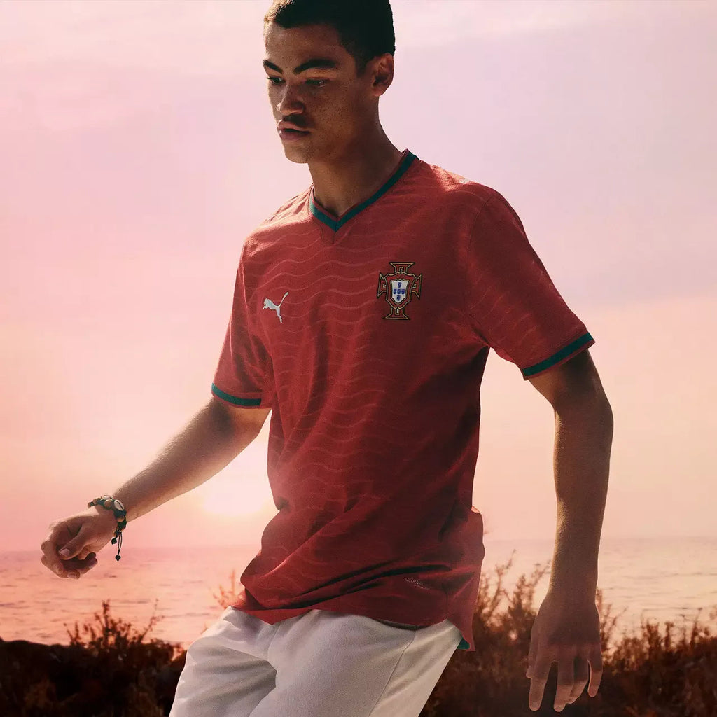 PUMA Portugal National Team 2026 Home Player Edition Soccer Jersey – Cristiano Ronaldo #7 – Red/Gold/Green