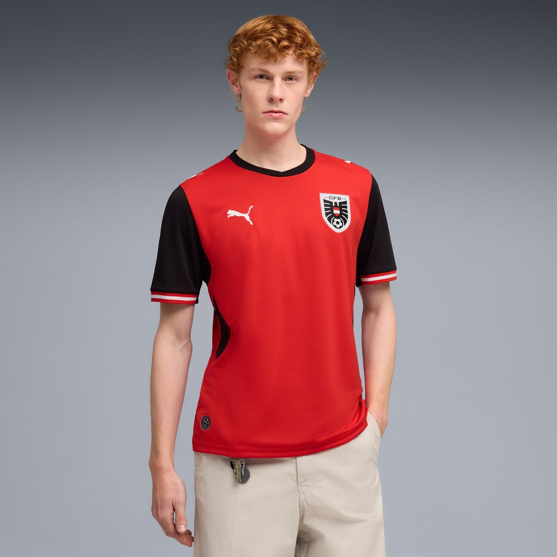Puma Austria National Team 2026 Home Supporter Edition Jersey – Red/Black