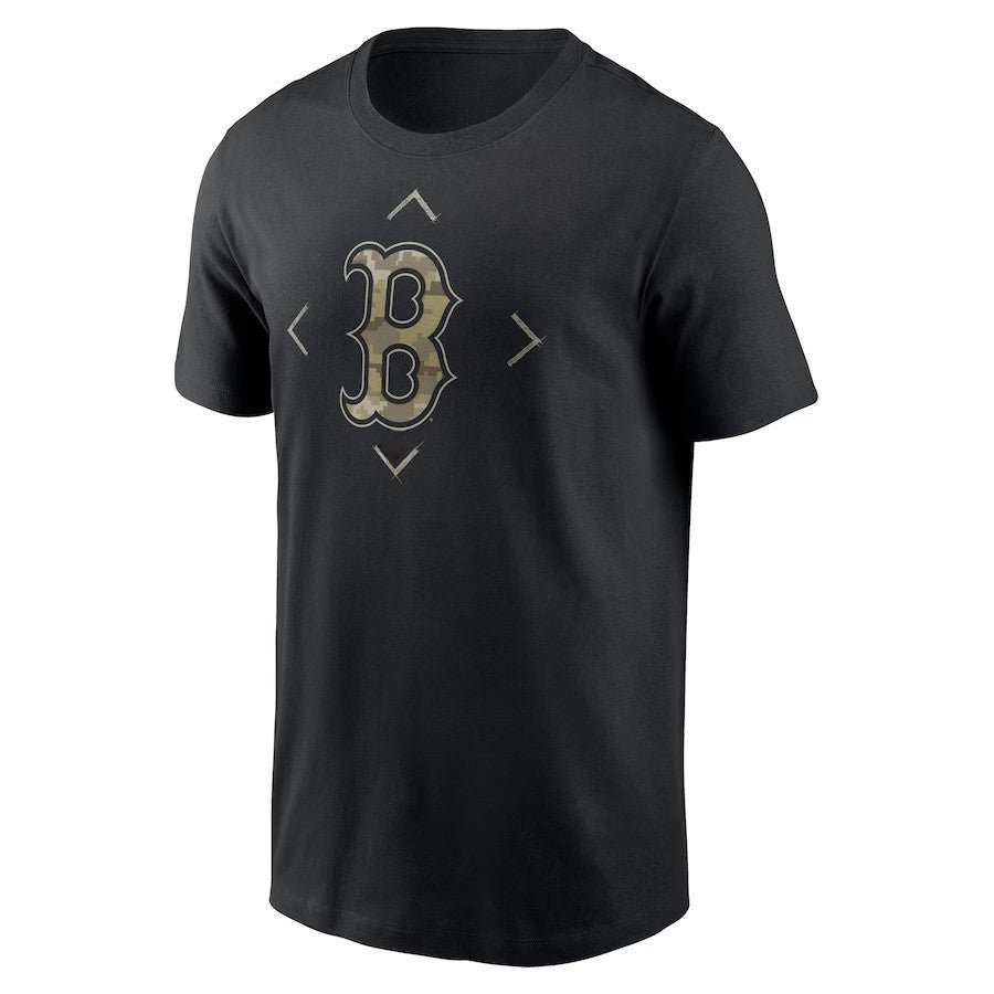 Boston Red Sox Camo Logo T-Shirt - Black