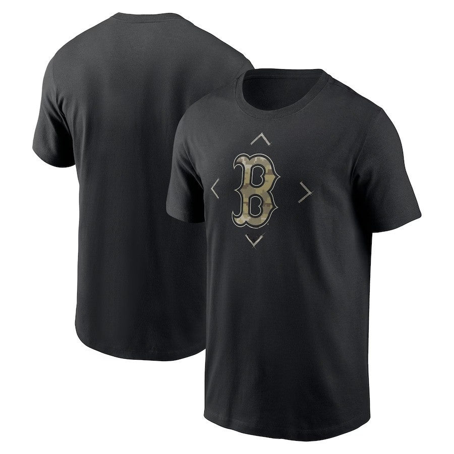Boston Red Sox Camo Logo T-Shirt - Black