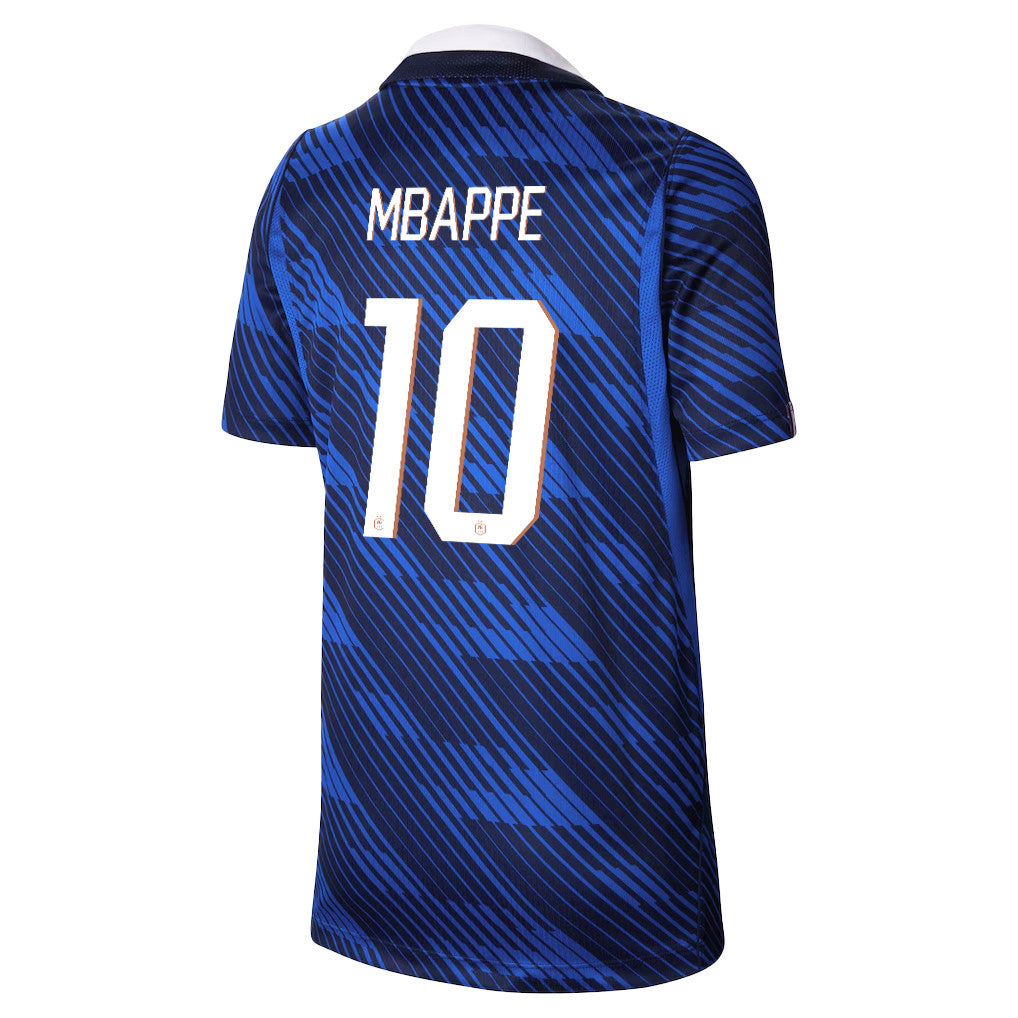 Kylian Mbappé 10 Youth France National Team 2026 Home Soccer Jersey - Blue