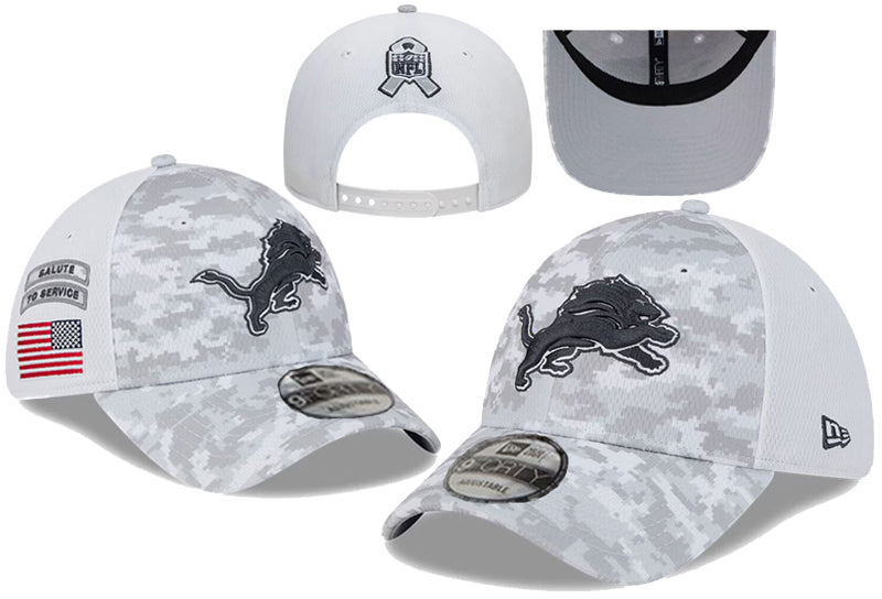 Detroit Lions Salute To Service Camo Snapback Cap White Camo New Era 9FIFTY