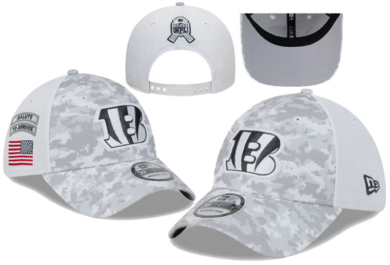 Cincinnati Bengals Salute To Service Camo Cap White New Era 39THIRTY