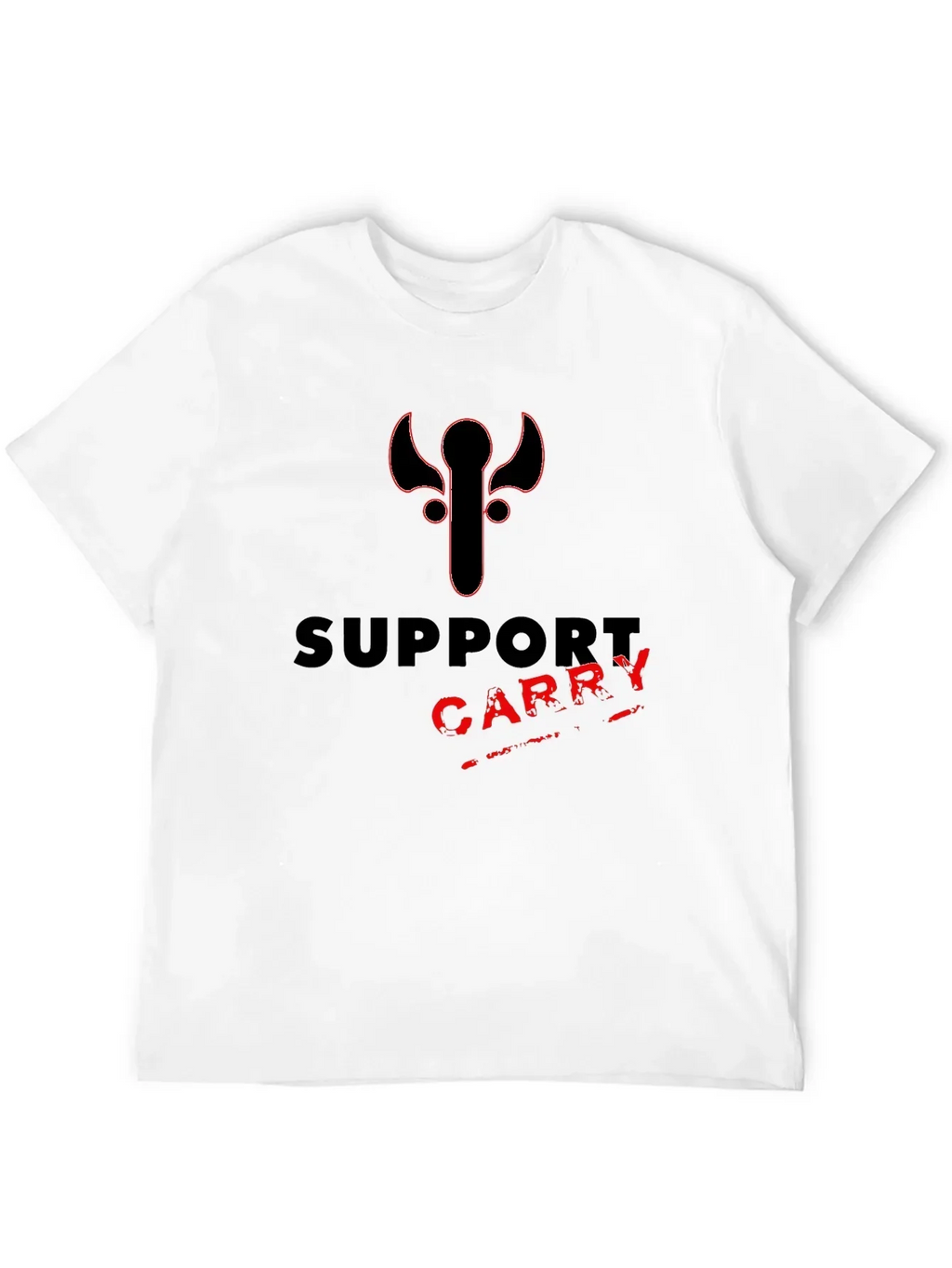 Support Carry Tee - Gamer Style Black T-Shirt