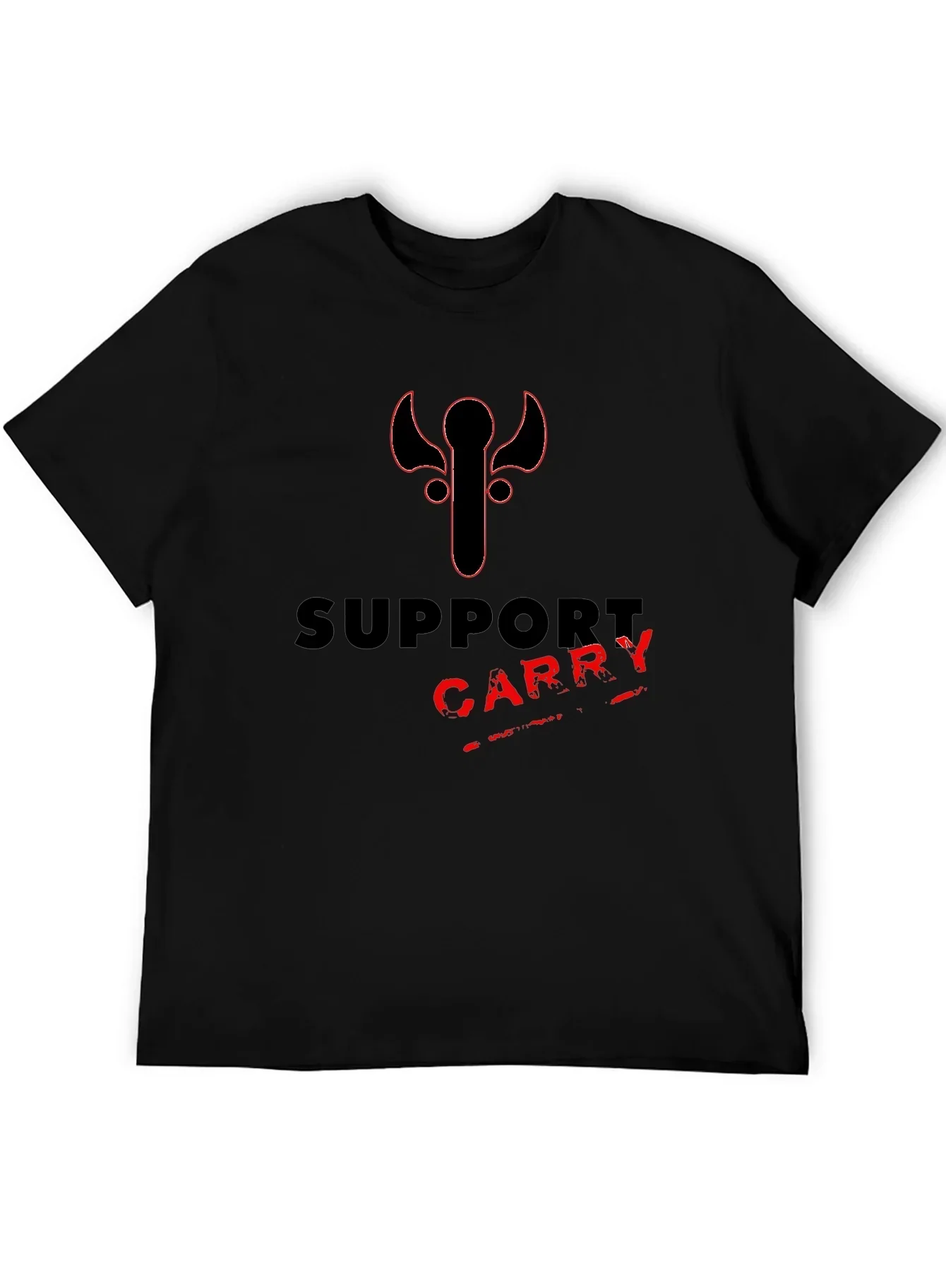 Support Carry Tee - Gamer Style Black T-Shirt