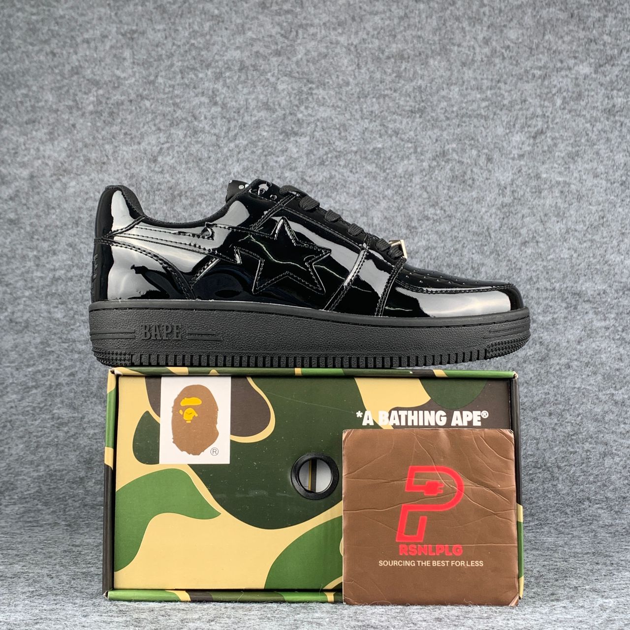 Bapesta Low 'Patent Black' Shoe