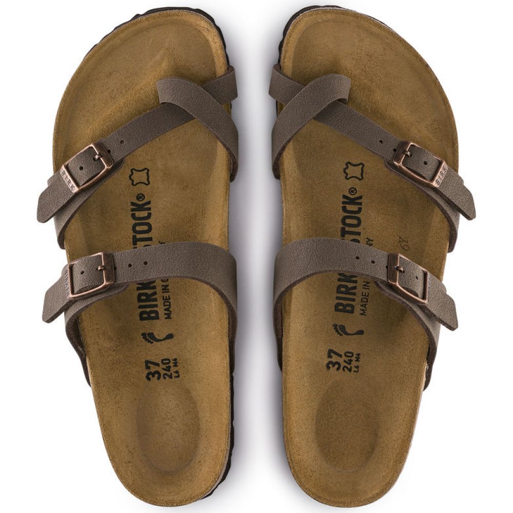 Birkenstock Women's Mayari Birko-Flor Nubuck in Mocha Sandals