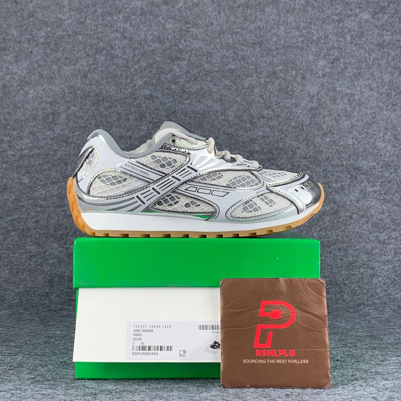 Bottega Veneta Orbit Sneaker 'Silver White' Shoe