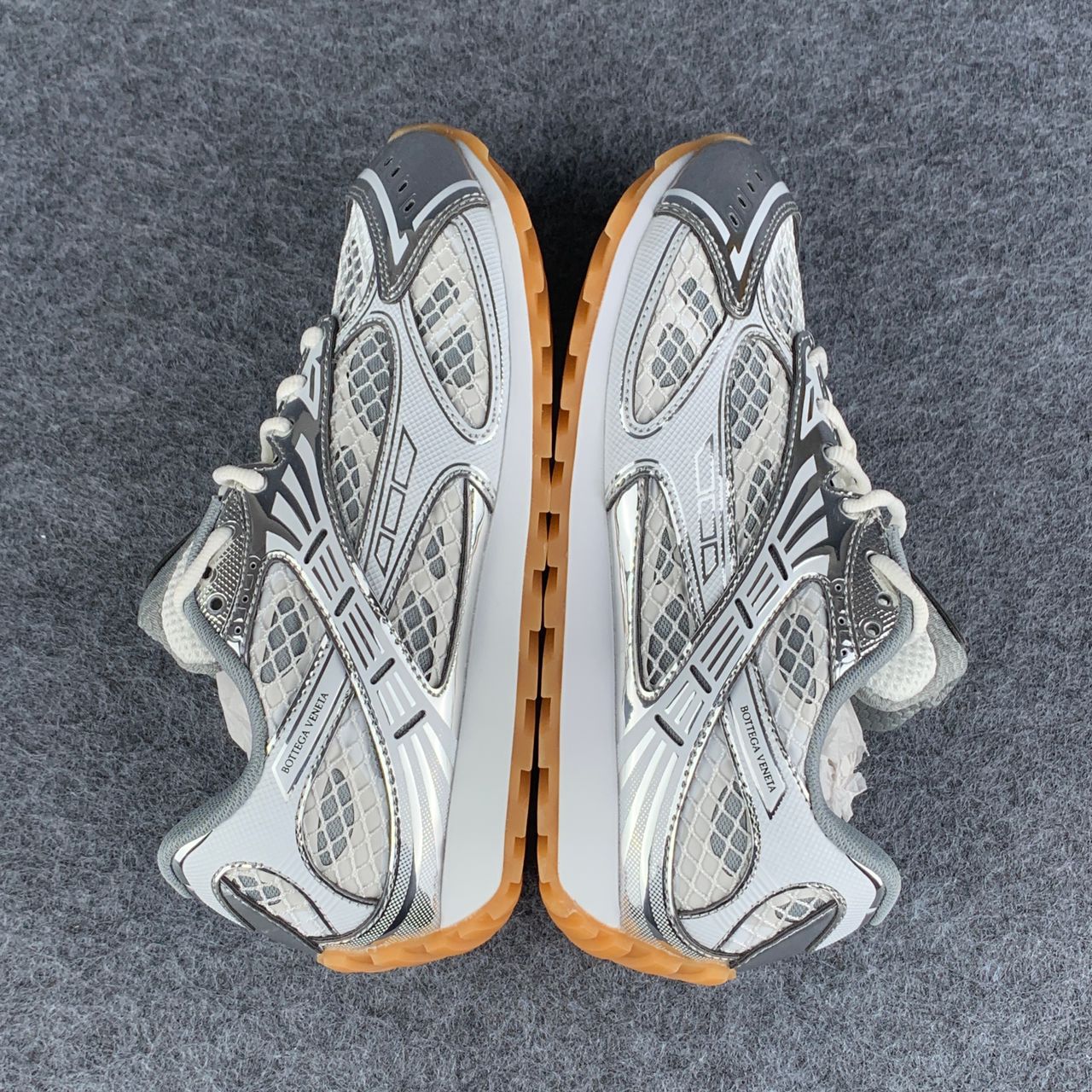 Bottega Veneta Orbit Sneaker 'Silver White' Shoe