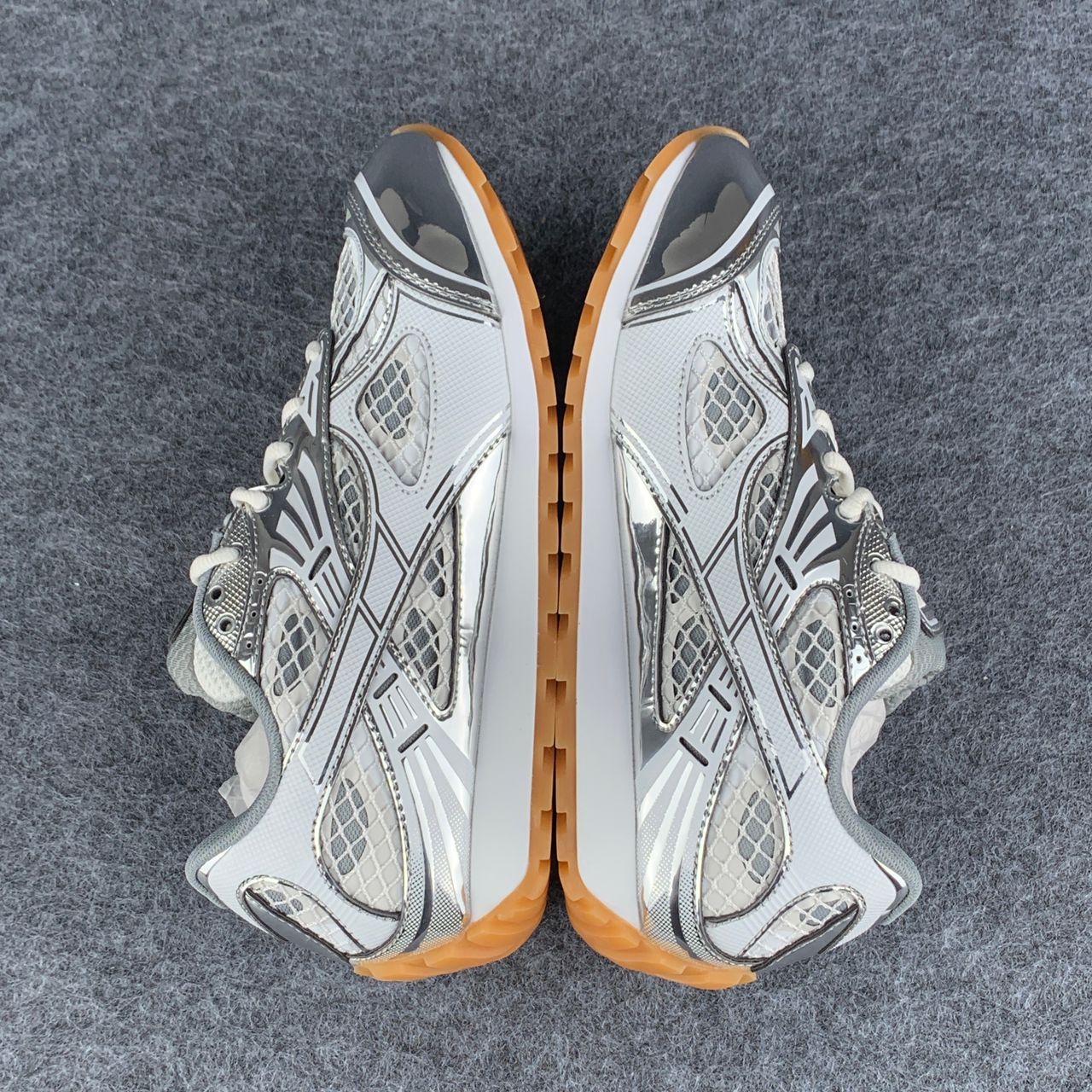 Bottega Veneta Orbit Sneaker 'Silver White' Shoe