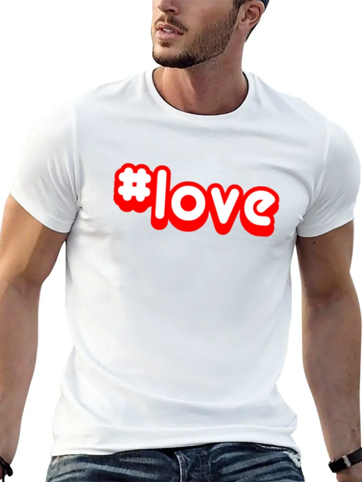 #Love T-Shirt - Stylish Graphic Tee - Soft Cotton Blend