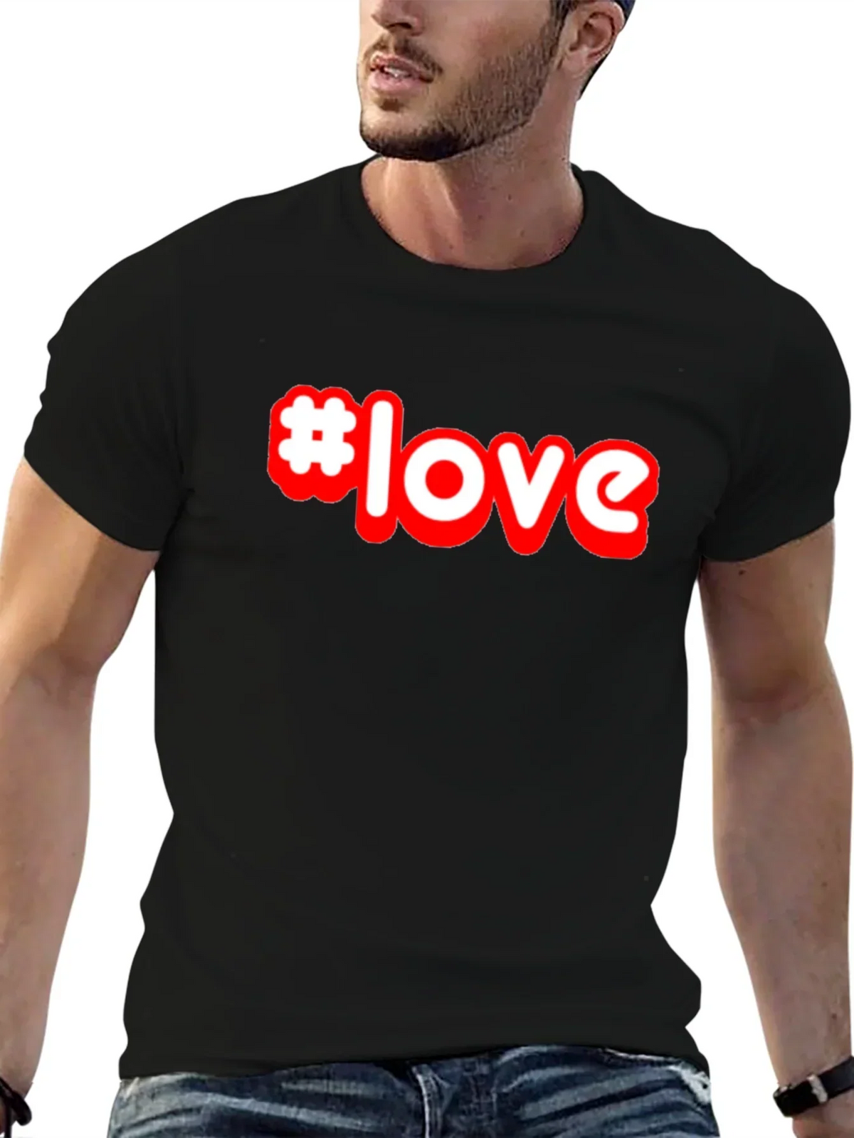 #Love T-Shirt - Stylish Graphic Tee - Soft Cotton Blend