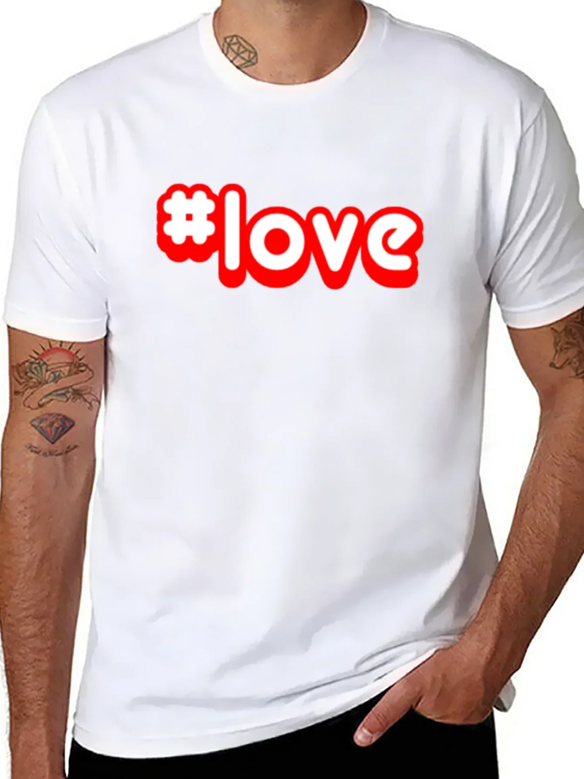#Love T-Shirt - Stylish Graphic Tee - Soft Cotton Blend