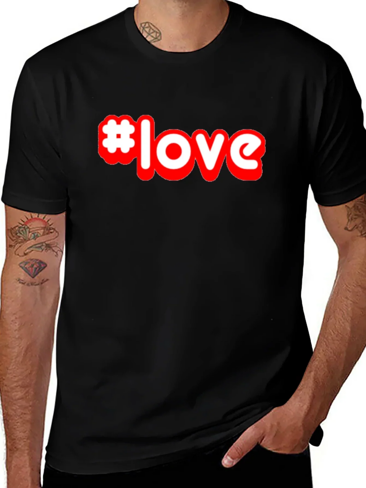 #Love T-Shirt - Stylish Graphic Tee - Soft Cotton Blend