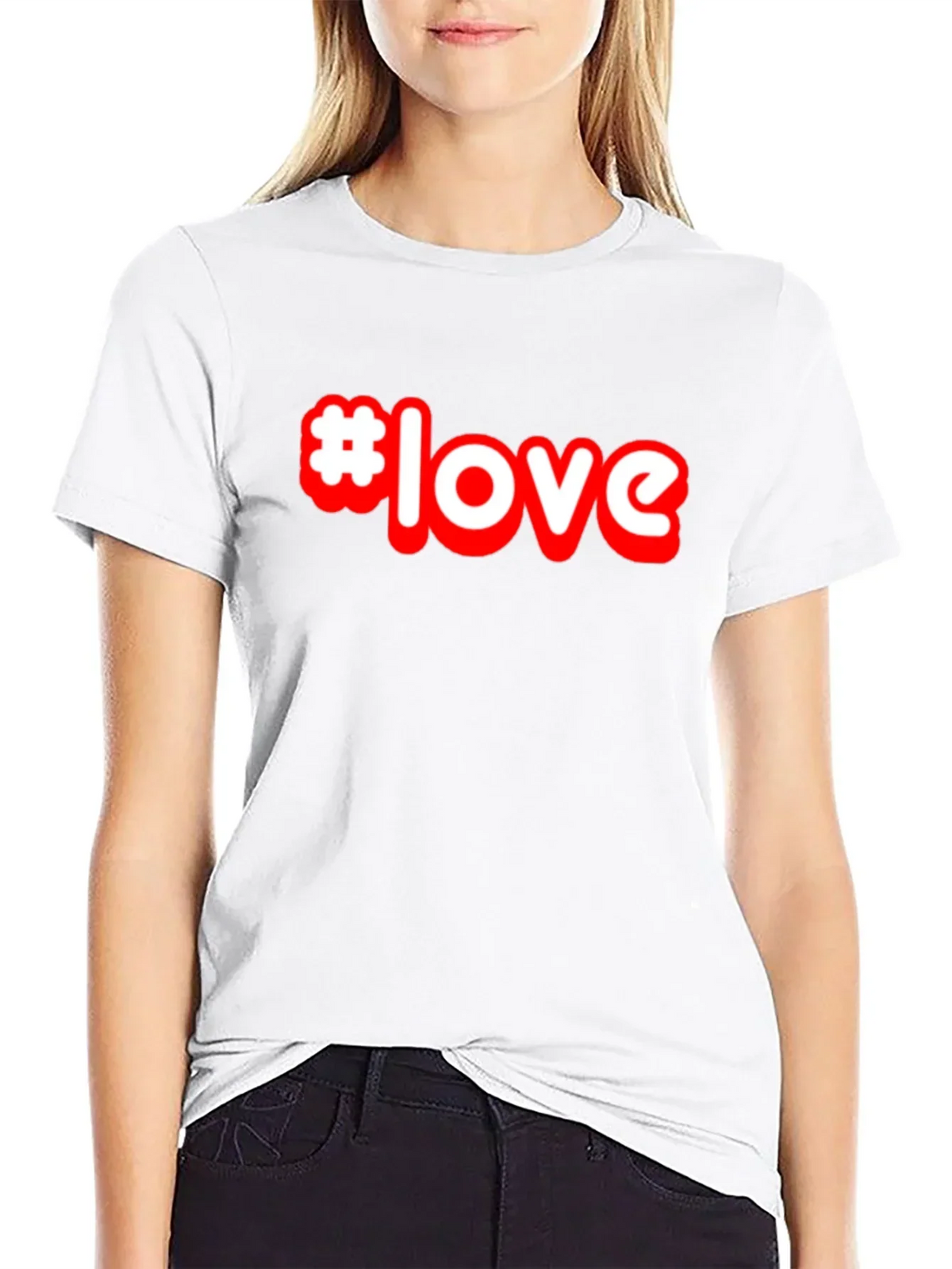 #Love T-Shirt - Stylish Graphic Tee - Soft Cotton Blend