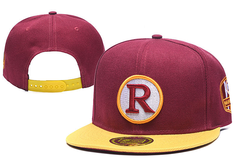 Washington Commanders Maroon Yellow Snapback Hat Unisex Sports Cap